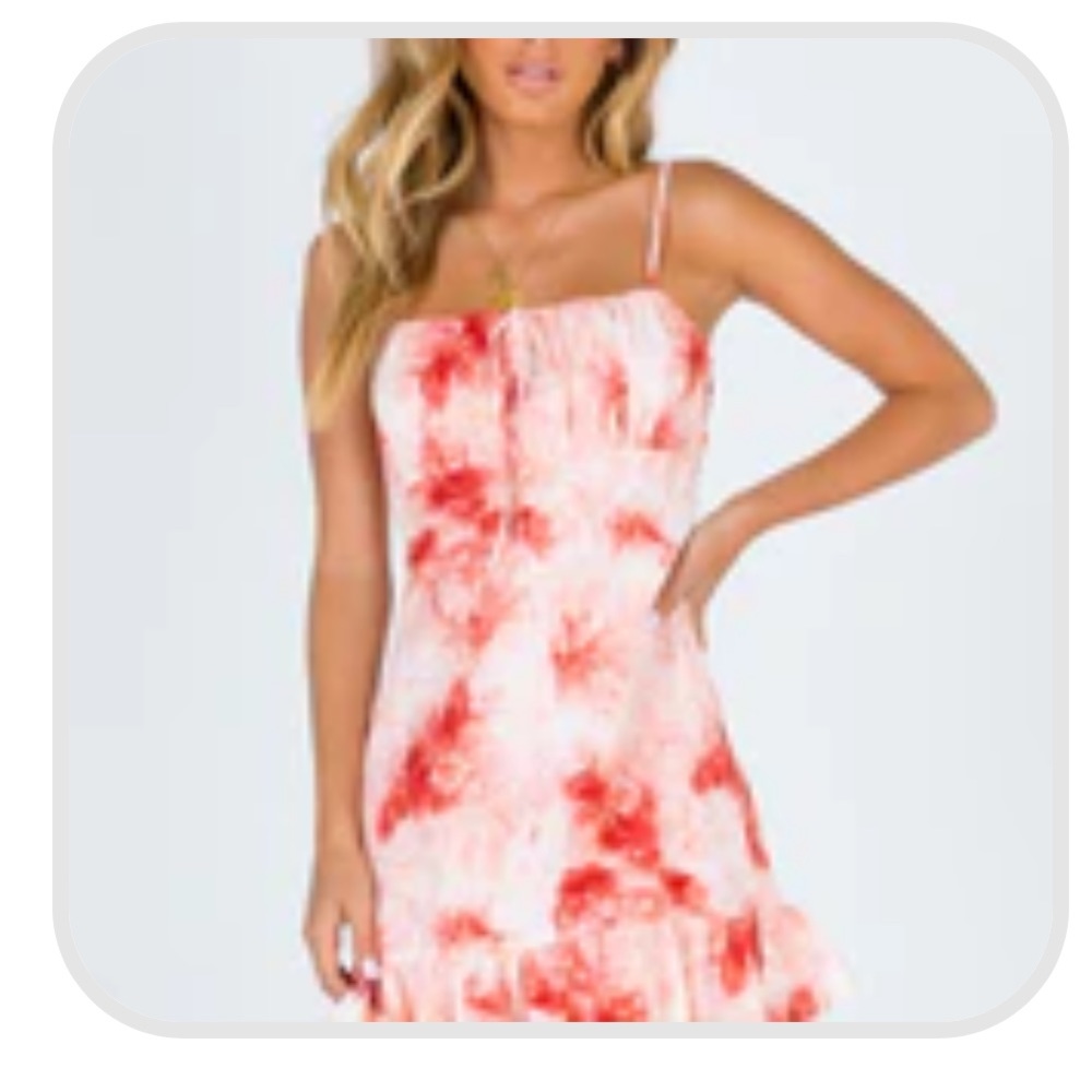 Red Princess Polly Tie dye dress size 8